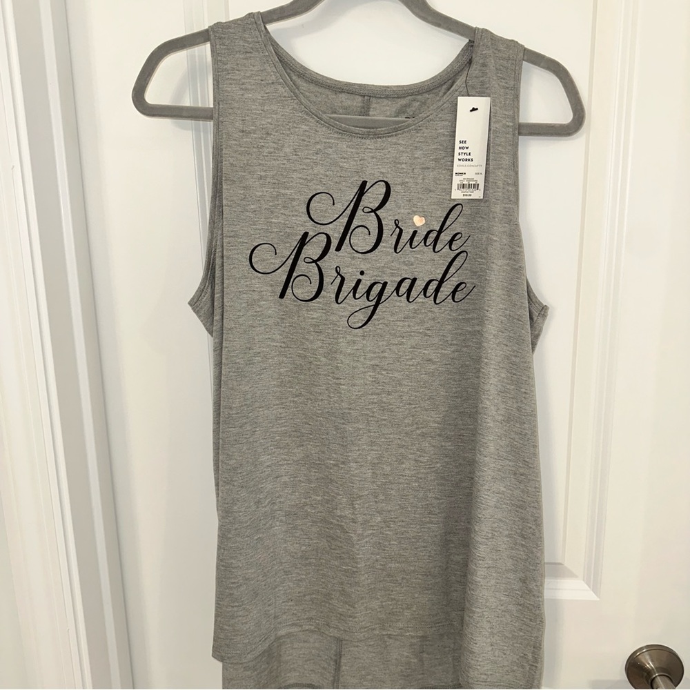 Kohl's Gray 'Bride Brigade' Sleeveless Tank
